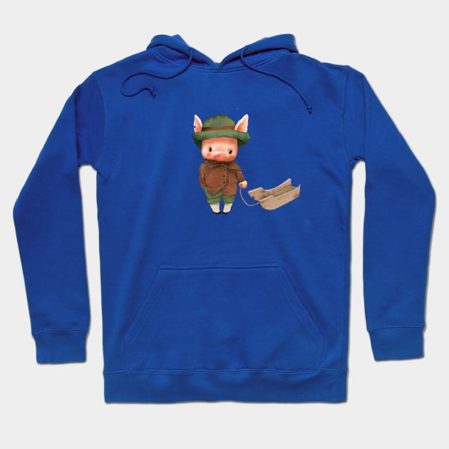 Piggy Love 3 Hoodie by EveFarb